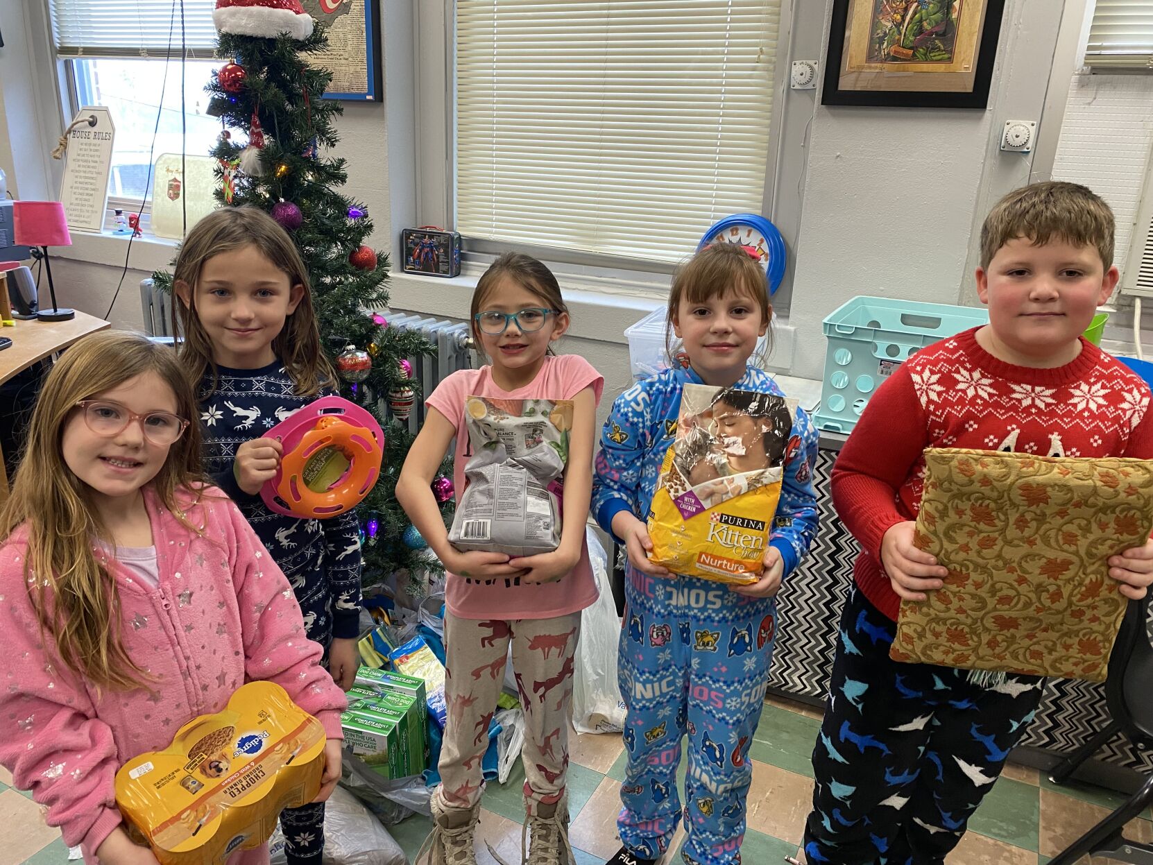 Second Graders at Mary Hughes Give Up Gift Exchange to Help Animal Shelter